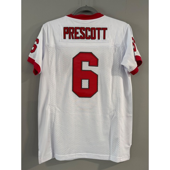 Headgear Classics Prescott Haughton #6 Football Jersey‎ Youth L White Red - Picture 4 of 4